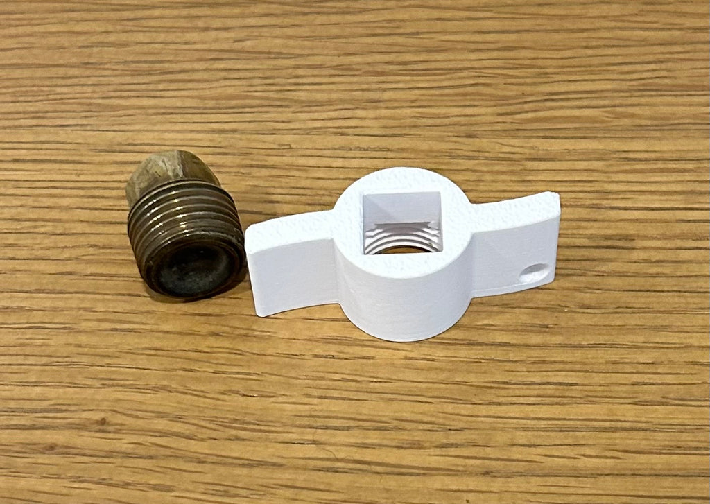 3D Printed Boat Plug Tool for 1/2” NPT Drain Plug | Install, Remove & Store Boat Drain Plugs | Compact Keychain Holder for Boaters & Marine Use